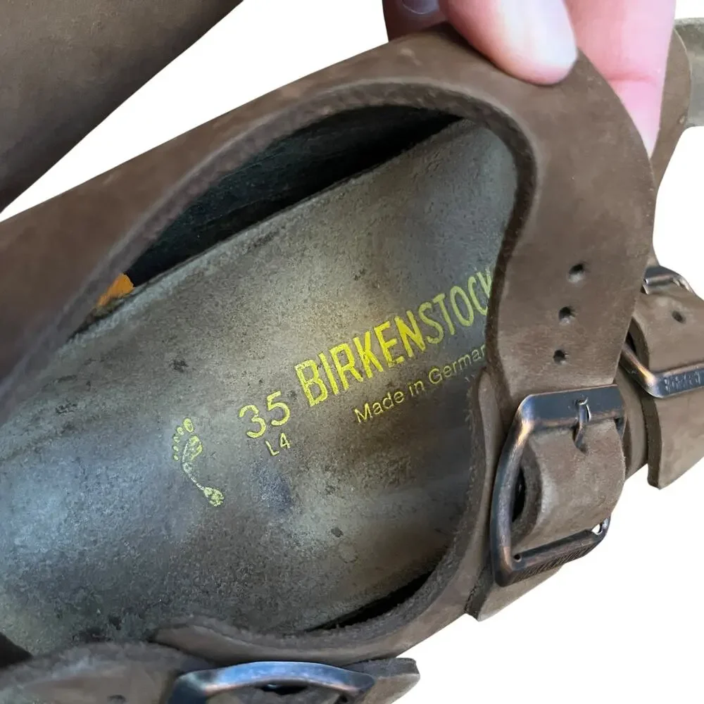 Birkenstock Milano Sandals Back Strap Brown Gorpcore Granola Women's Size 4